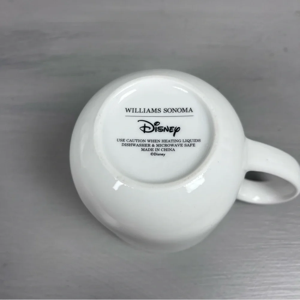WILLIAMS-SONOMA Vintage Style DISNEY MICKEY & MINNIE MOUSE White Mug Wedding